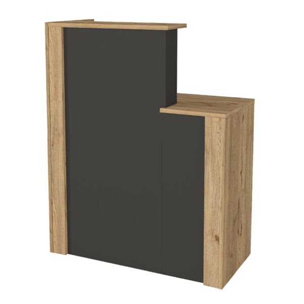 Γραφείο υποδοχής - reception Enter Megapap χρώμα sepet oak - ανθρακί 86,9x40x110,3εκ. - Image 5