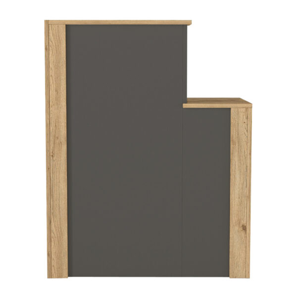 Γραφείο υποδοχής - reception Enter Megapap χρώμα sepet oak - ανθρακί 86,9x40x110,3εκ. - Image 6