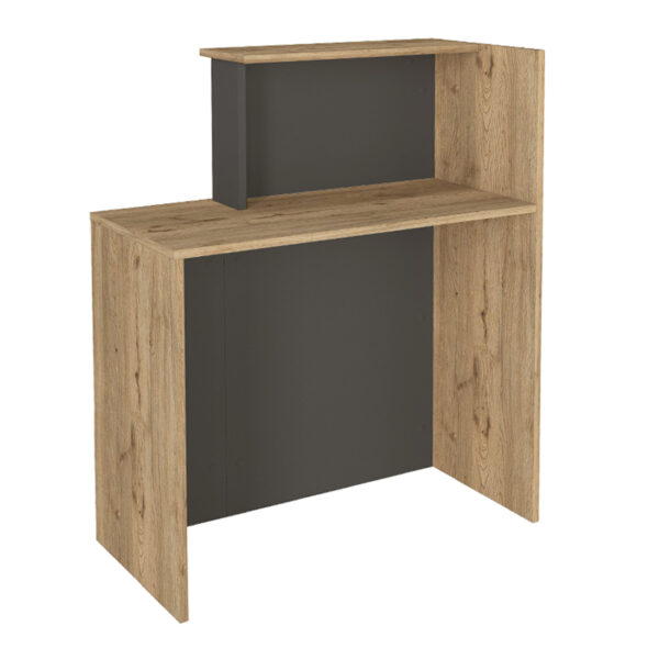Γραφείο υποδοχής - reception Enter Megapap χρώμα sepet oak - ανθρακί 86,9x40x110,3εκ. - Image 7