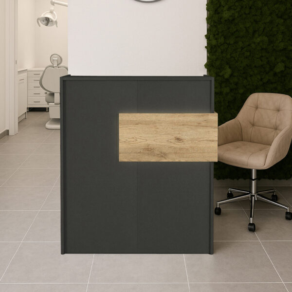 Γραφείο υποδοχής - reception Aloha Megapap με LED χρώμα ανθρακί - sepet oak 95,5x40x110,3εκ. - Image 3