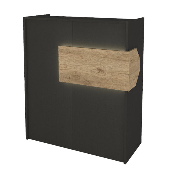 Γραφείο υποδοχής - reception Aloha Megapap με LED χρώμα ανθρακί - sepet oak 95,5x40x110,3εκ. - Image 5