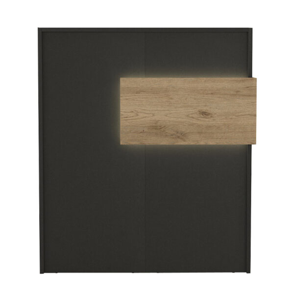 Γραφείο υποδοχής - reception Aloha Megapap με LED χρώμα ανθρακί - sepet oak 95,5x40x110,3εκ. - Image 6