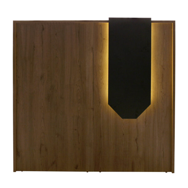 Γραφείο υποδοχής - reception Navita Megapap με LED χρώμα sepet oak - ανθρακί 113,6x42x111,8εκ. - Image 9