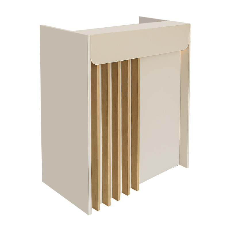 Γραφείο υποδοχής - reception Karibu Megapap με LED χρώμα sandstone - sepet oak 90x40x100εκ. - Image 4