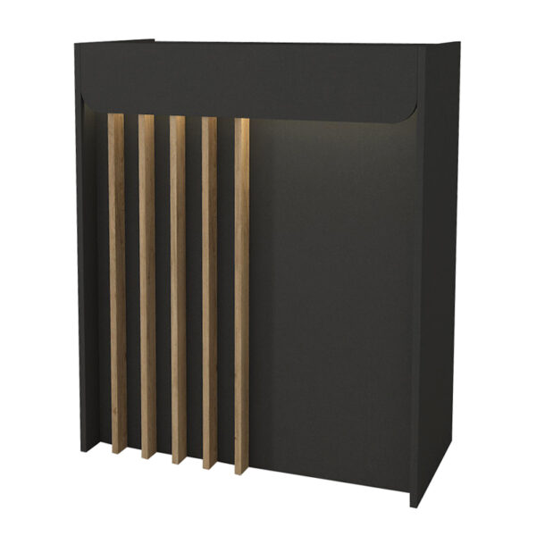 Γραφείο υποδοχής - reception Karibu Megapap με LED χρώμα ανθρακί - sepet oak 90x40x100εκ. - Image 3