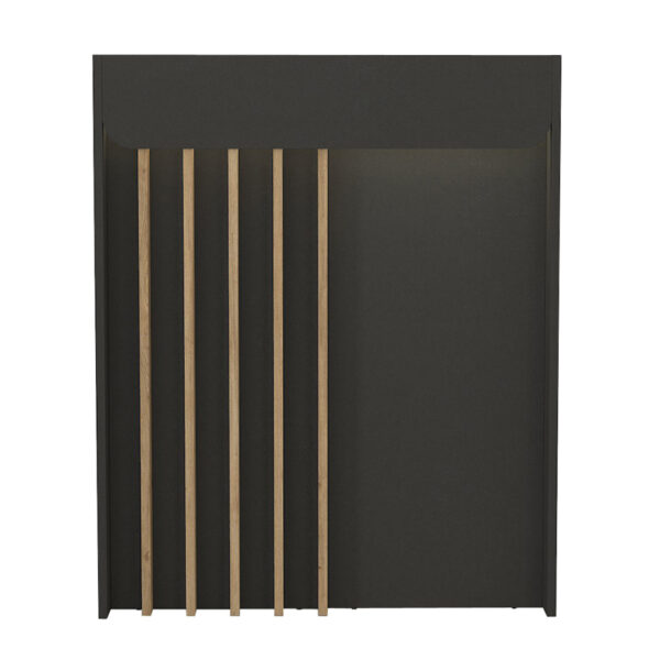 Γραφείο υποδοχής - reception Karibu Megapap με LED χρώμα ανθρακί - sepet oak 90x40x100εκ. - Image 4