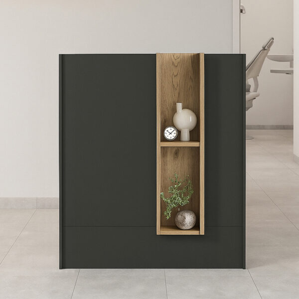 Γραφείο υποδοχής - reception Bonveno Megapap χρώμα ανθρακί - sepet oak 90x43,2x110εκ. - Image 3