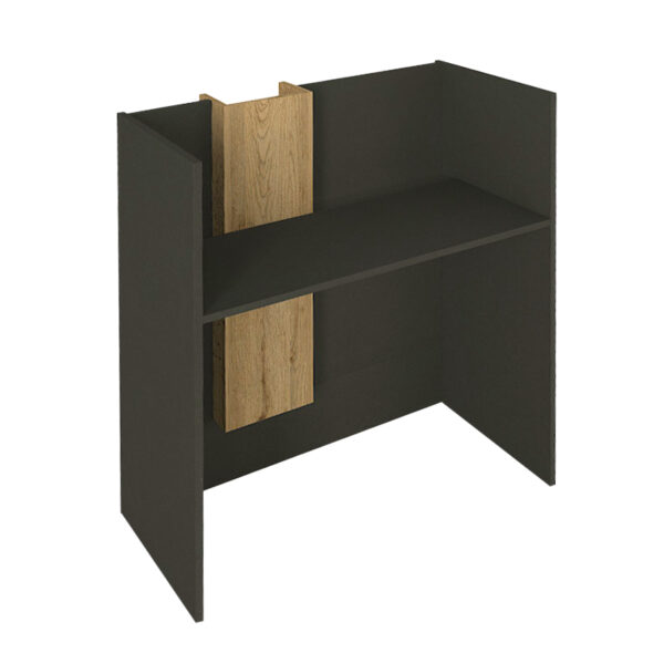 Γραφείο υποδοχής - reception Bonveno Megapap χρώμα ανθρακί - sepet oak 90x43,2x110εκ. - Image 6
