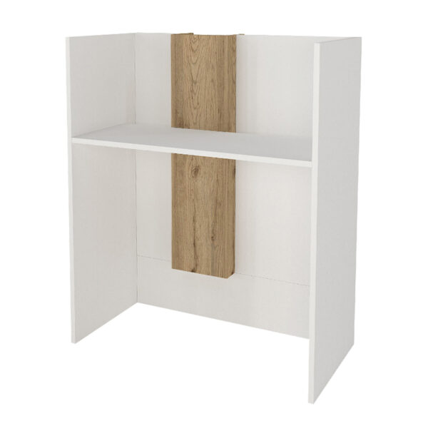 Γραφείο υποδοχής - reception Bonveno Megapap χρώμα λευκό - sepet oak 90x43,2x110εκ. - Image 5