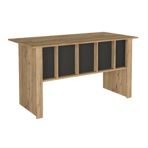 Γραφείο εργασίας Nika Megapap χρώμα sepet oak - ανθρακί 140x60x75εκ. - Image 4