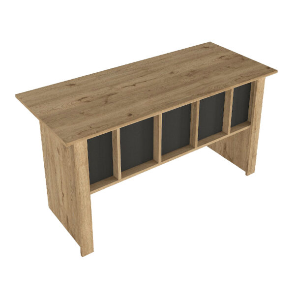 Γραφείο εργασίας Nika Megapap χρώμα sepet oak - ανθρακί 140x60x75εκ. - Image 5