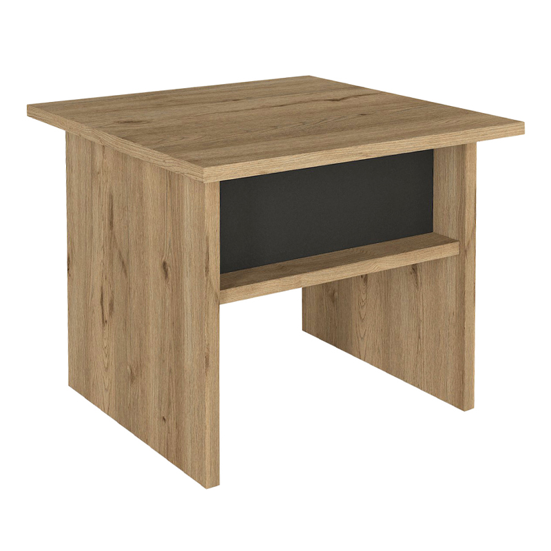 Τραπεζάκι σαλονιού - γραφείου Nika Megapap χρώμα sepet oak - ανθρακί 45x45x40εκ. - Image 4