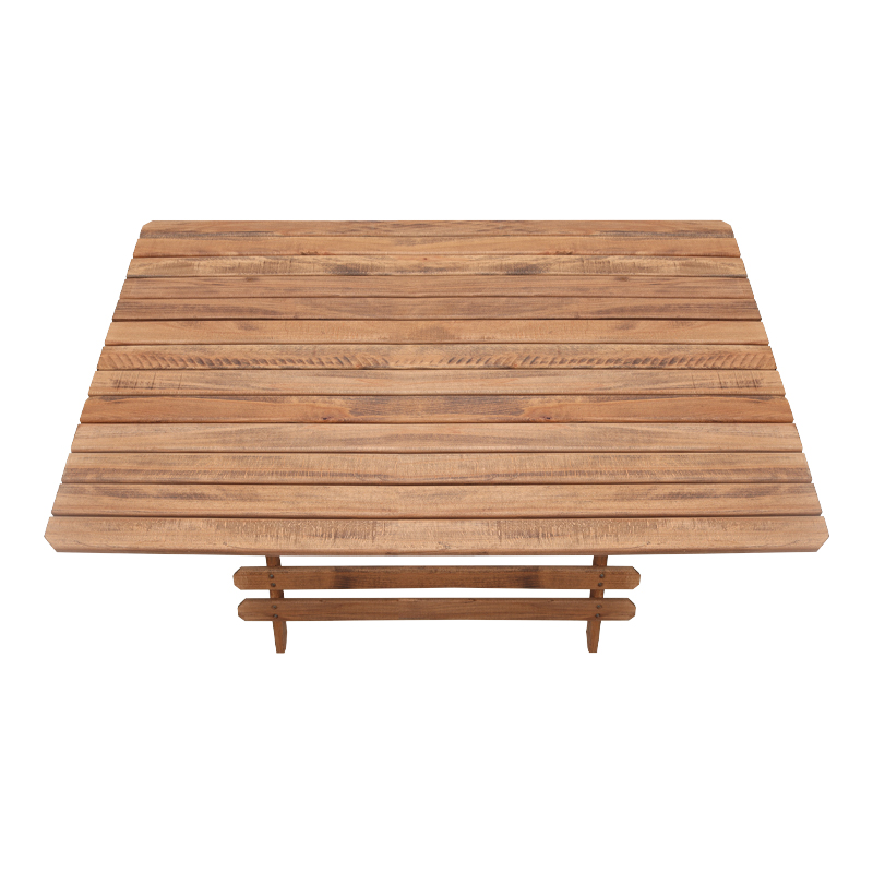 Τραπέζι πτυσσόμενο Queen Megapap από ξύλο οξιάς σε χρώμα καρυδί εμποτισμού 120x80x75εκ. - Image 3