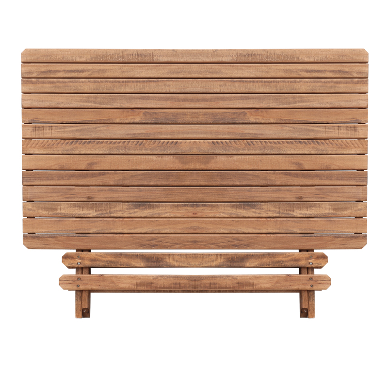 Τραπέζι πτυσσόμενο Queen Megapap από ξύλο οξιάς σε χρώμα καρυδί εμποτισμού 120x80x75εκ. - Image 4