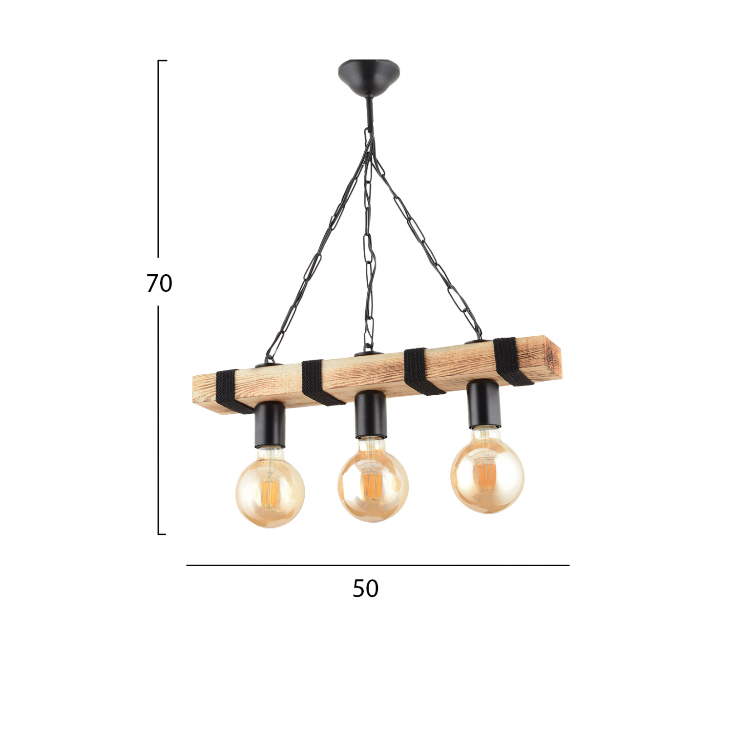 ΦΩΤΙΣΤΙΚΟ ΟΡΟΦΗΣ ΤΡΙΦΩΤΟ HM7504 50x70 εκ. - Image 2