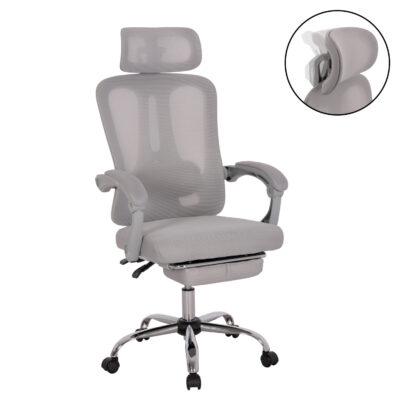 ΚΑΡΕΚΛΑ ΓΡΑΦΕΙΟΥ BARNET HM18258.02 ΓΚΡΙ MESH-ΓΚΡΙ ΣΚΕΛΕΤΟΣ NYLON 61x62x123Υ