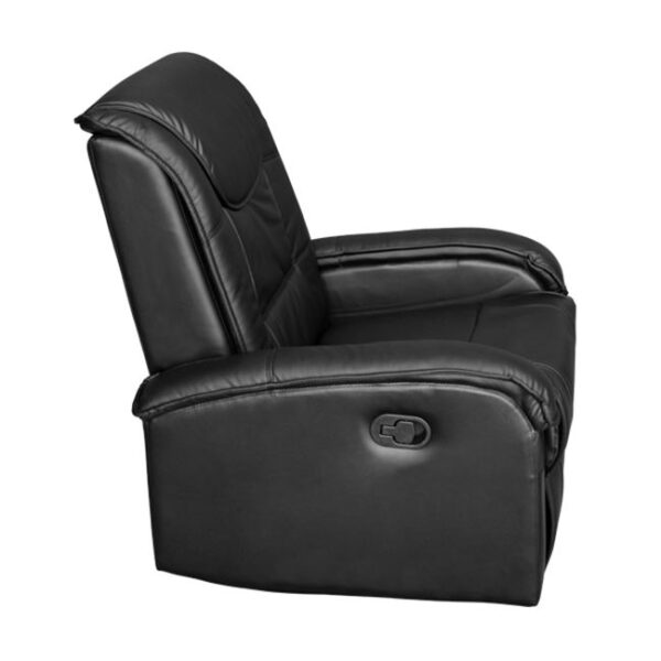 ΠΟΛΥΘΡΟΝΑ RELAX ΜΕ ΜΗΧΑΝΙΣΜΟ MASSAGE ROCCA HM0026.01 PU ΜΑΥΡΟ 80x96x97 εκ. - Image 2