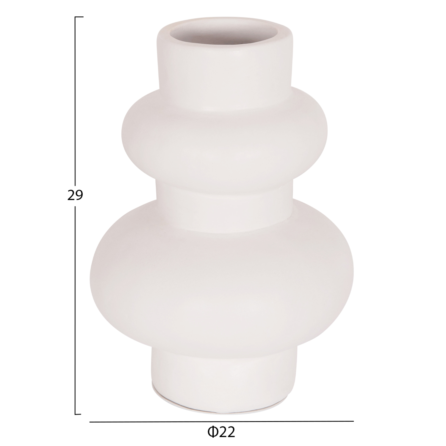 ΣΕΤ 3 ΕΠΙΤΡΑΠΕΖΙΑ ΔΙΑΚΟΣΜΗΤΙΚΑ ΒΑΖΑ LEKKAN ΗΜ21142.02 ΤΕΡΑΚΟΤΑ ΣΕ ΛΕΥΚΟ & ΜΑΥΡΟ - Image 3