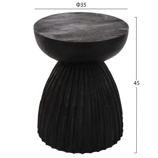 ΣΚΑΜΠΟ ΣΤΡΟΓΓΥΛΟ SCALLOP HM9702 ΜΑΣΙΦ MANGO ΣΕ ΣΕ ΜΑΥΡΟ ΧΡΩΜΑ Φ35x45Υεκ. - Image 2
