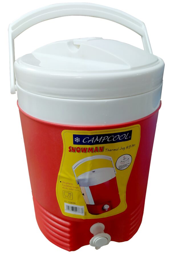 CAMPCOOL ΘΕΡΜΟΣ  9,5 Lt. ΜΕ ΒΡΥΣΑΚΙ ΣΕ ΚΑΠΑΚΙ & ΒΑΣΗ- ΜΕ ΧΕΙΡΟΛΑΒΗ ΜΕΤΑΦΟΡΑΣ - Image 3