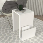 Τραπεζάκι βοηθητικό Regnar Megapap χρώμα λευκό  43,1x33,5x52εκ.