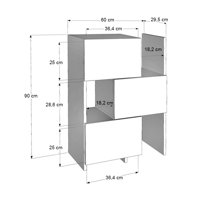 Ντουλάπι κουζίνας - μπάνιου Anna Megapap χρώμα λευκό 65x31,5x89,8εκ. - Image 5