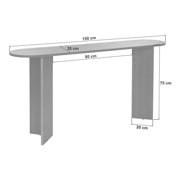Κονσόλα Sira Megapap χρώμα καρυδί 150x35x75εκ. - Image 6