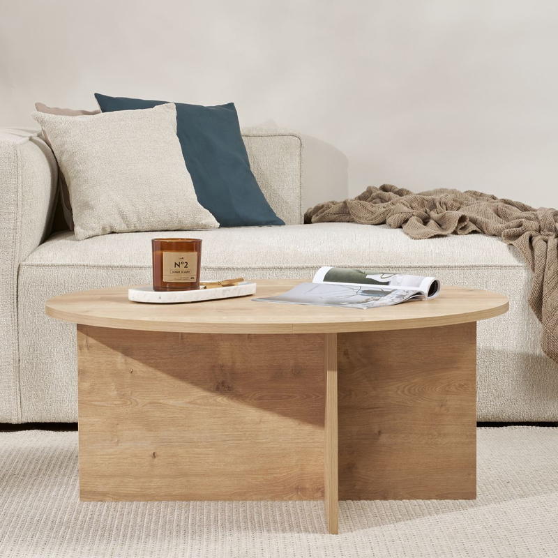 Τραπεζάκι σαλονιού Soleil Megapap χρώμα sapphire oak Ø90x40εκ. - Image 2