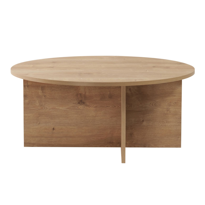 Τραπεζάκι σαλονιού Soleil Megapap χρώμα sapphire oak Ø90x40εκ. - Image 4