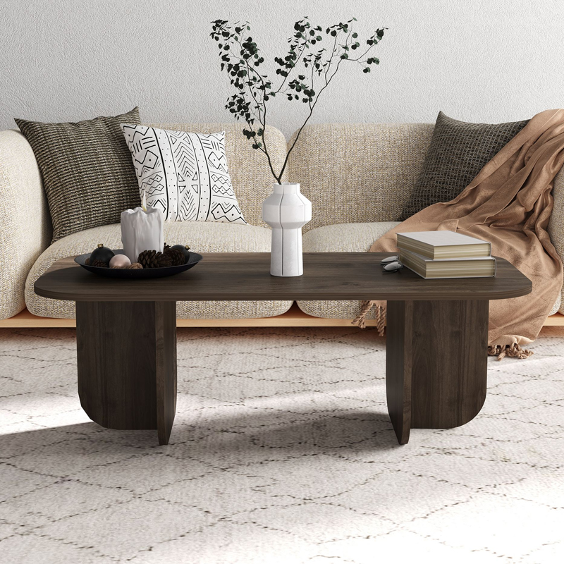 Τραπεζάκι σαλονιού Becaj Megapap χρώμα καρυδί 120x60x41,4εκ. - Image 2