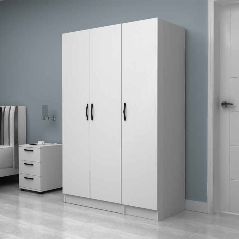 Ντουλάπα ρούχων Vivian Megapap τρίφυλλη χρώμα λευκό 120x51,8x181εκ. - Image 2