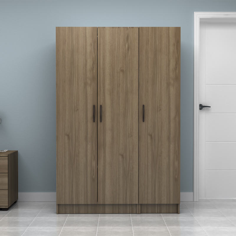 Ντουλάπα ρούχων Vivian Megapap τρίφυλλη χρώμα καρυδί 120x51,8x181εκ. - Image 3