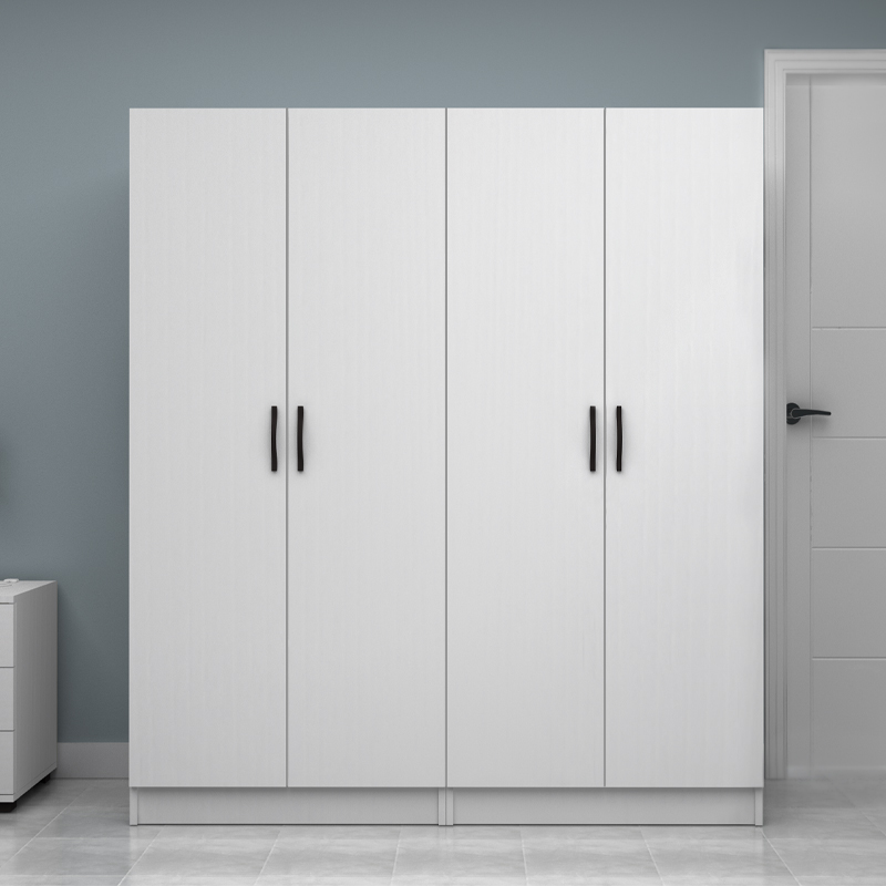 Ντουλάπα ρούχων Vivian Megapap τετράφυλλη χρώμα λευκό 160x51,8x181εκ. - Image 3