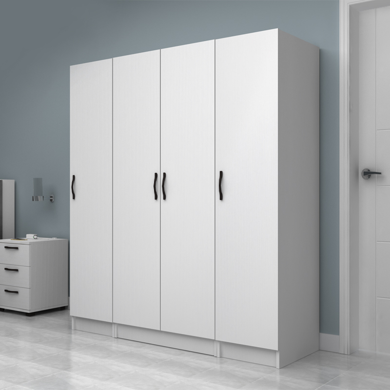 Ντουλάπα ρούχων Vivian Megapap τετράφυλλη χρώμα λευκό 160x51,8x181εκ. - Image 2