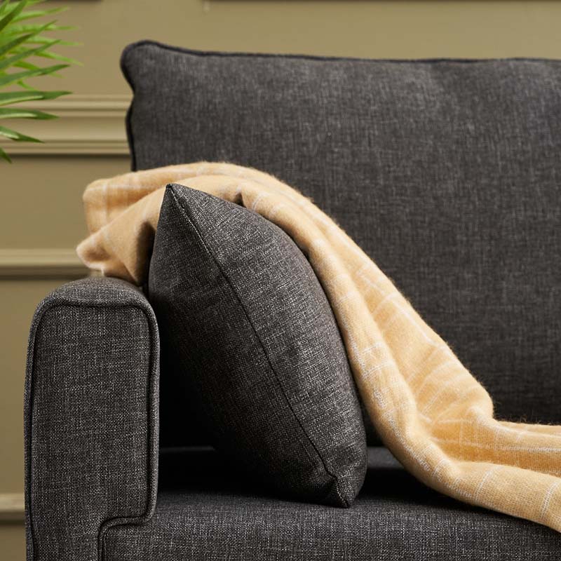 Καναπές Bella Megapap τριθέσιος υφασμάτινος χρώμα ανθρακί 208x81x85εκ. - Image 2