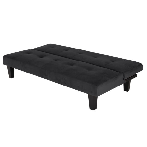 ΚΑΝΑΠΕΣ ΚΡΕΒΑΤΙ ODESSA HM3000.14 ΜΑΥΡΟ ΒΕΛΟΥΔΟ 180x83x75Y εκ. - Image 3