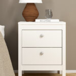 Madrid κομοδίνο με 2 συρτάρια 43,8x38,4x54,1εκ. Λευκό