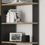 Nael βιβλιοθήκη 56x37x198εκ. Rookwood Oak / Μαύρο