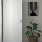 Space ντουλάπα με 2 συρόμενες πόρτες 77,6x48,25x175,4εκ. Λευκό