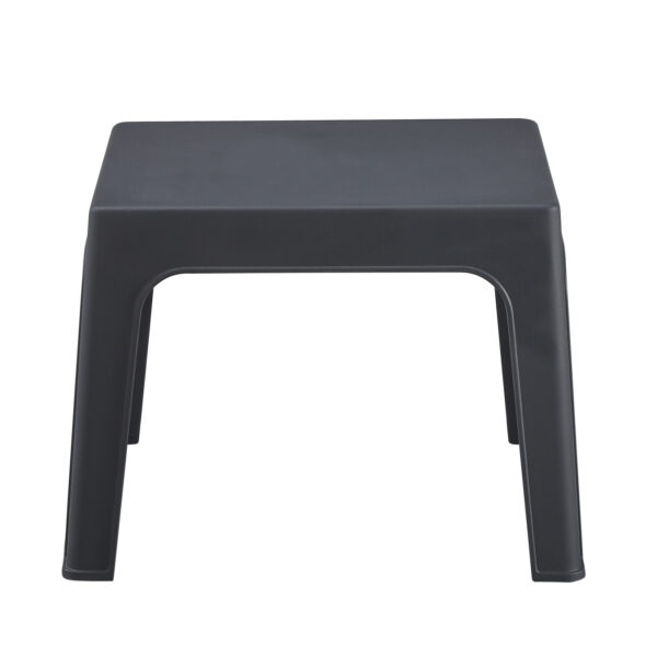 ΤΡΑΠΕΖΑΚΙ ΤΕΤΡΑΓΩΝΟ SLEEK HM6371.10 ΠΟΛΥΠΡΟΠΥΛΕΝΙΟ ΣΕ ΣΚΟΥΡΟ ΓΚΡΙ 49.5x49.5x40Υεκ. - Image 3