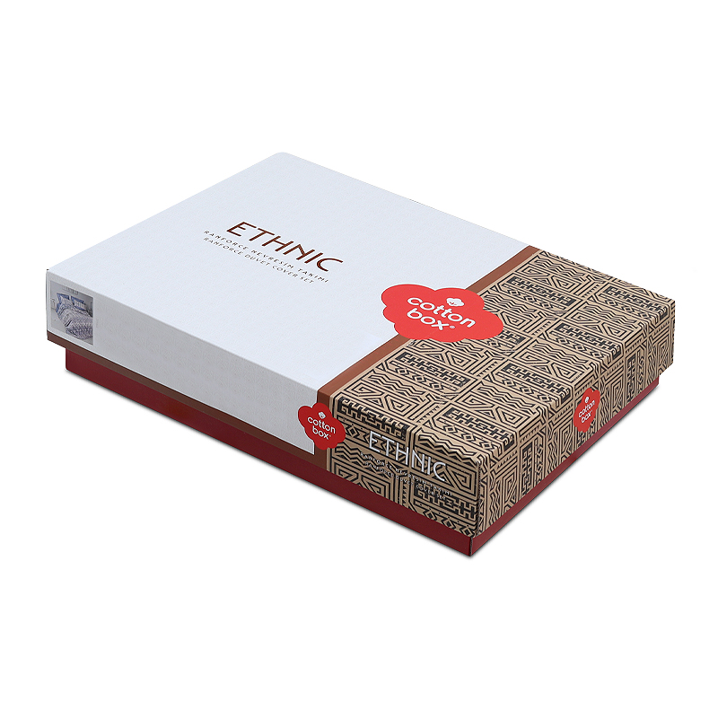 Σετ παπλωματοθήκη Cleo Cotton Box 4 τμχ Διπλή (200x220) χρώμα μπλε - Image 2