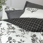 Σετ παπλωματοθήκη Ohia Cotton Box 4 τμχ Διπλή (200x220) χρώμα ανθρακί