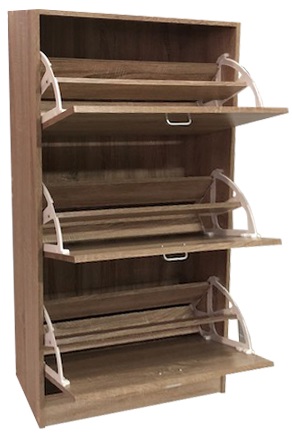 VELCO Pro Systems ΠΑΠΟΥΤΣΟΘΗΚΗ ΤΡΕΙΣ ΠΟΡΤΕΣ- ΑΕΡΙΖΟΜΕΝΗ ΠΛΑΤΗ 63x24x115 cm ΣΦΕΝΔΑΜΟΣ - Image 2