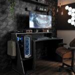 Access γραφείο gaming 138x67x94εκ. Γκρι / Μαύρο