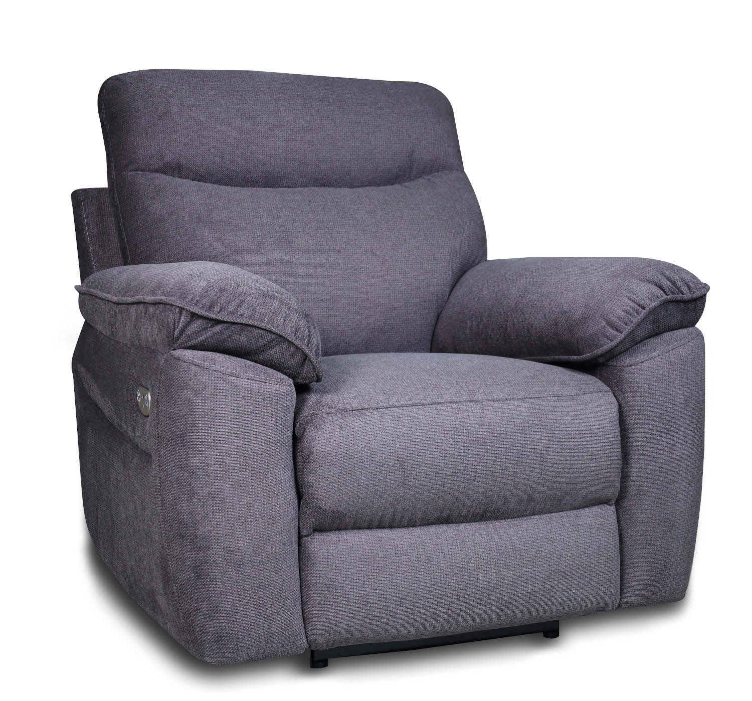 Boston πολυθρόνα Relax με ηλεκτρική ανάκλιση 101x100x102εκ. Γκρι Σκούρο ύφασμα - Image 2