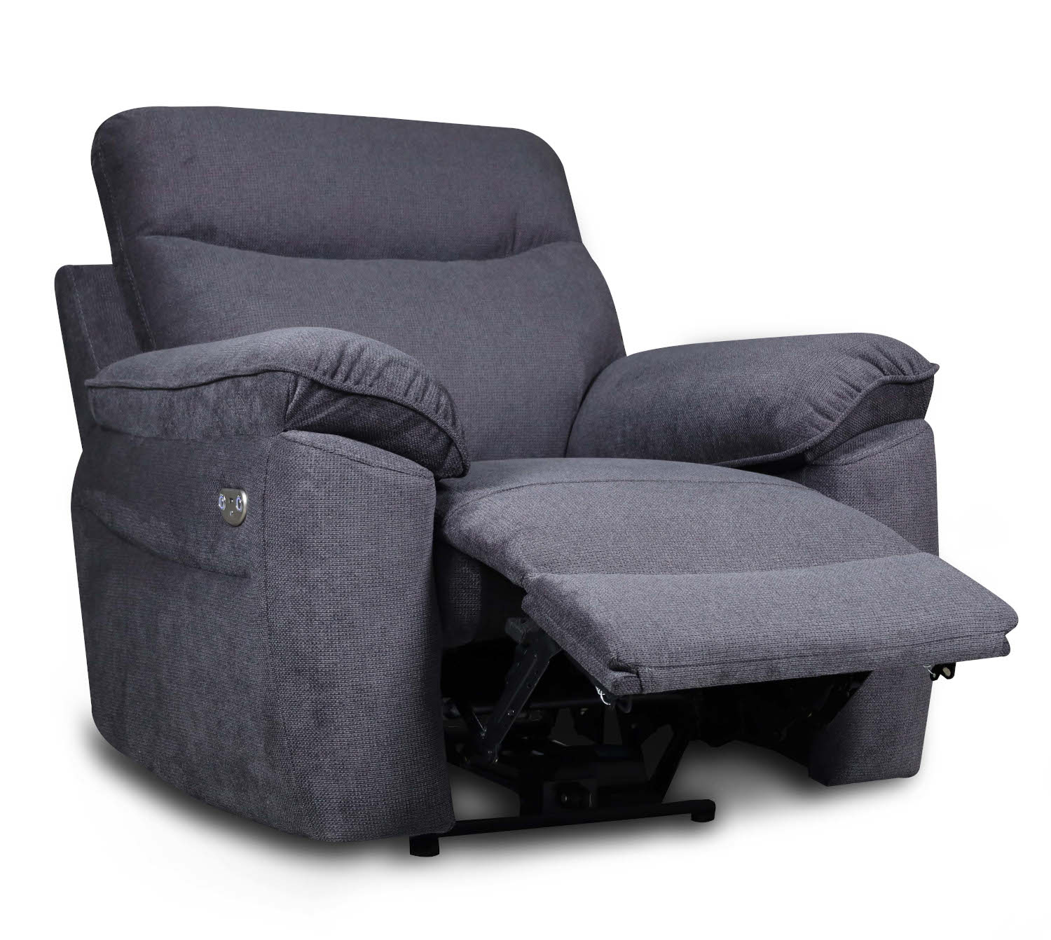 Boston πολυθρόνα Relax με ηλεκτρική ανάκλιση 101x100x102εκ. Γκρι Σκούρο ύφασμα