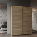 Ghost ντουλάπα με 2 συρόμενες πόρτες 148x60x203εκ.  Kronberg Oak