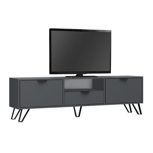 Έπιπλο τηλεόρασης Jasmine Megapap χρώμα γκρι 170x35x50εκ. - Image 2