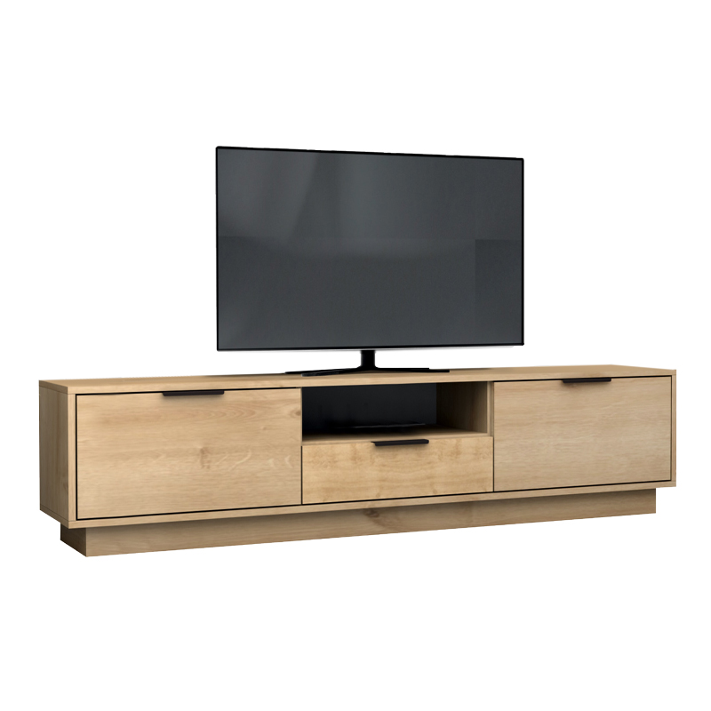 Έπιπλο τηλεόρασης Mensa Megapap χρώμα φυσικό οξιάς 180x35x43cm. - Image 2