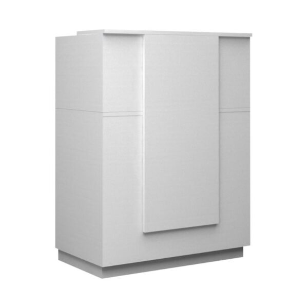 Γραφείο υποδοχής - reception Gemini Megapap χρώμα λευκό 90x50x110εκ. - Image 4